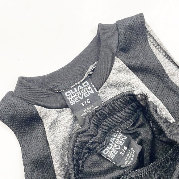 Quad Seven baby boys basketball mesh tank top and shorts outfit - Picture 3 of 4